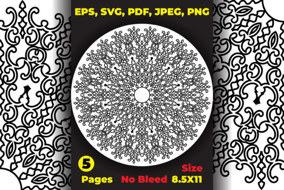 5 Mandala Coloring Pages Art for Adults