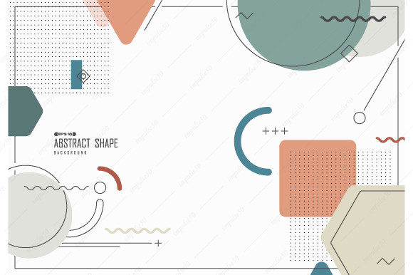Abstract Memphis Design Pastel Geometric