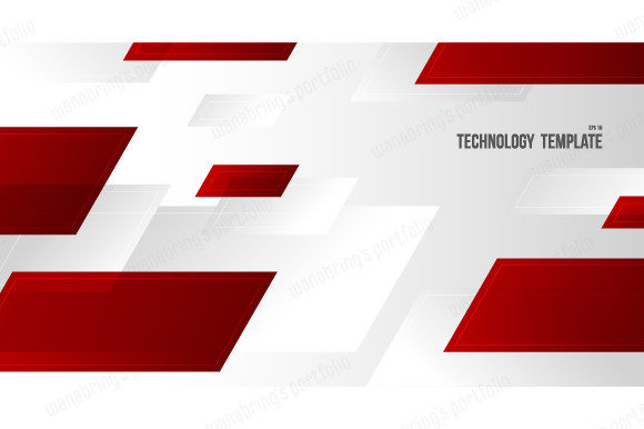 Abstract Rectangle Gradient Red White