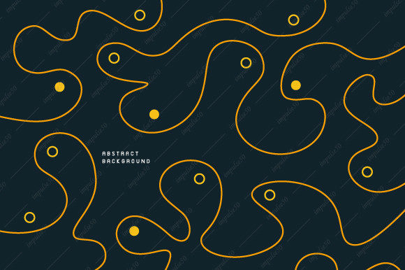 Abstract Wavy Line Fluid Design Dots