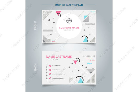 Business Name Card Template Geometric: Elevate Your Professional Identity with Modern Design