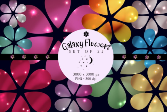 Colorful Flowers with Stars Clipart: A Versatile Tool for Creative Projects