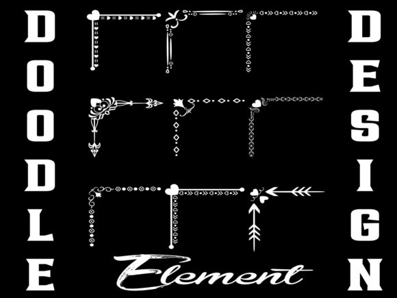 Corner Doodle Vector Element: A Creative Powerhouse for Modern Designers