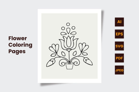 Floral and Flower Art Coloring Pages