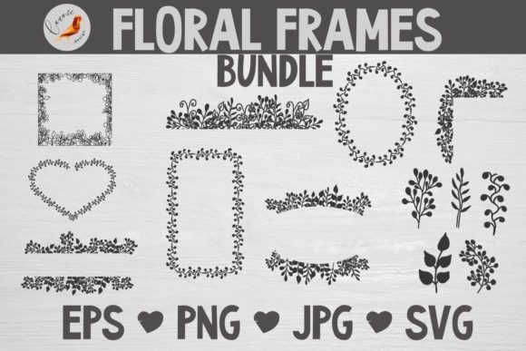 Floral Frames Monogram Bundle Silhouette: Strategic Design for Creative and Professional Projects