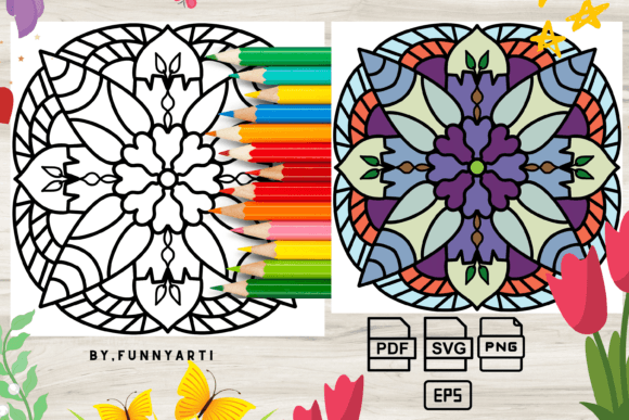 Floral Mandala Coloring Page: A Creative Tool for Relaxation and Artistic Expression