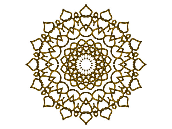 Mandala Gold Gradation Love Line Pattern
