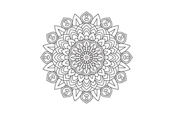 Mandala Ornament Pattern Line Art Vector