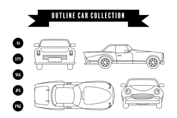 Optimizing Workflow with Sports Car Outline Vector Design for Professional Projects
