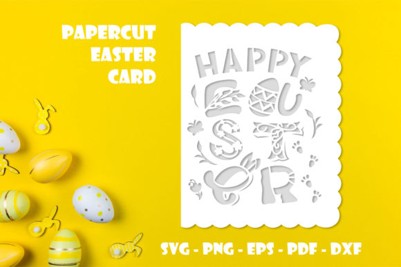 Papercut Easter Card Svg Cutting Files