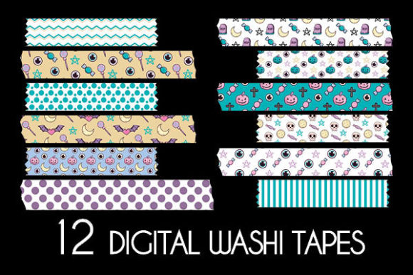 Pastel Goth Halloween Washi Tapes: Creative Fun for All
