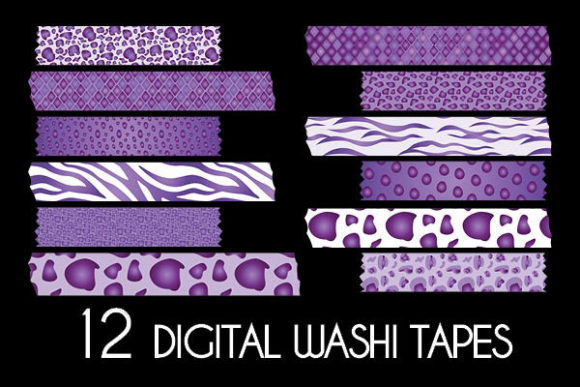 Purple Metallic Animal Prints Washi Tape for Creative Projects