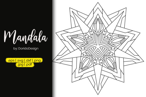 Star Mandala Coloring Page - Vol 64: A Creative and Versatile Design for All Ages