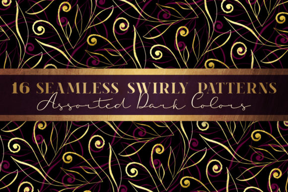Swirly Flowers Elegant Dark Pattern: Elevating Digital and Physical Design with Sophisticated Texture