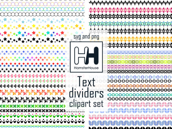 Text Dividers Clipart Set, SVG and PNG: A Versatile Tool for Designers