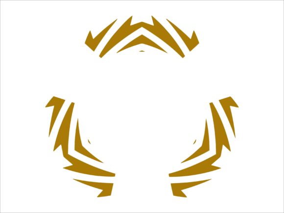 Tribal Gold Abstract Triangle Art