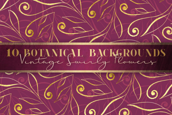 Vintage Flowers Digital Papers Bundle