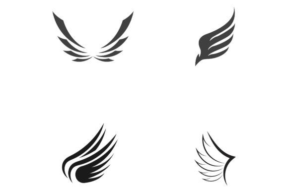 Wings Vector Logo Background Template